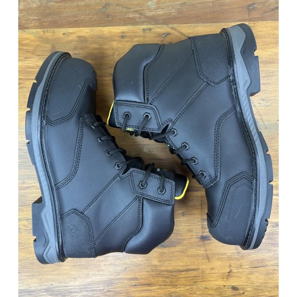Terra Patton Men 8W EU 41 Black Safety Work Boots CSA Aluminum Toe EH PR
